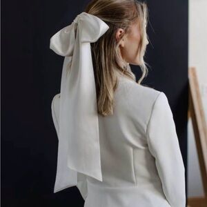 Silk Ivory Bridal Bow for Hair